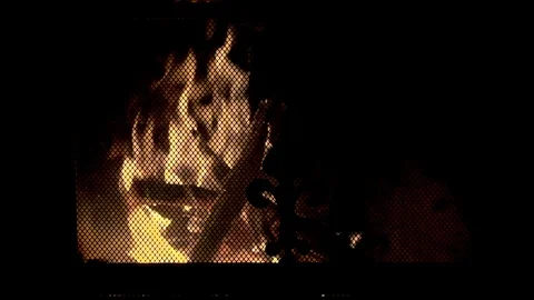 Slow motion of Fireplace burning. Stock Footage 96346499