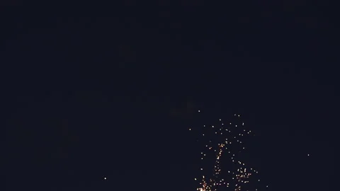 Slow motion firework explosions close up Stock Footage 165300816