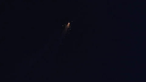 Slow motion firework explosions Stock Footage 165263857