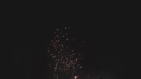 Slow motion firework explosions Stock Footage 165299849