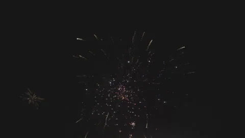 Slow motion firework explosions Stock Footage 165299888