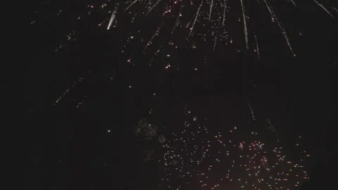 Slow motion firework explosions Stock Footage 165300227