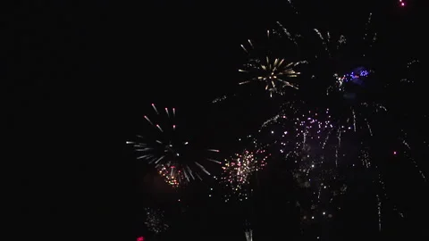Slow motion firework explosions Stock-Footage 165300696