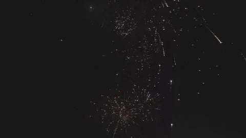 Slow motion firework explosions Stock Footage 165300885