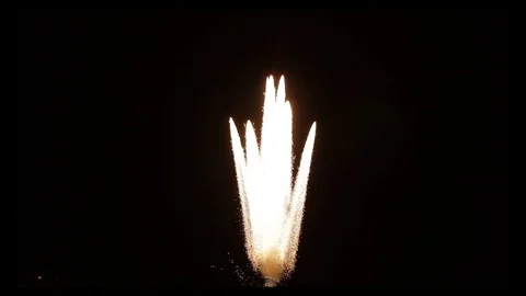 Slow motion firework-like shimmery vertical explosion for use with visual Stock Footage 92554699
