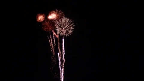 Slow Motion Fireworks 3 Stock Footage 79018469