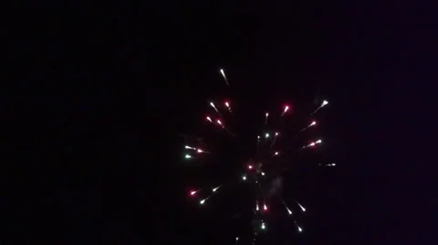 SLOW-MOTION Fireworks Clip#1 Stock Footage