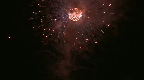 Slow motion Fireworks Stock Footage