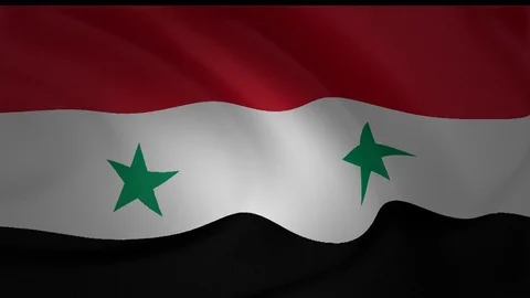 Slow motion of the flag of the Syria collection Video stock 91280554
