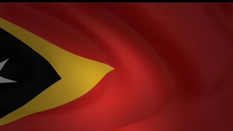 Slow motion of the flag of the Timor Leste collection Stock Footage 91280560