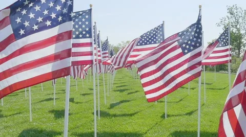 Slow motion flags waving Video stock 68573166