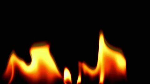 Slow motion flame fire burn glowing on black background  스톡 동영상 220111762