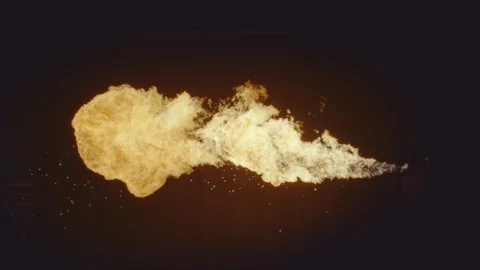 Slow motion flame thrower - fire4 3a Stock Footage 120749667