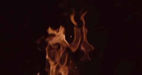 Slow motion flames in foreground Stock Footage 102786832