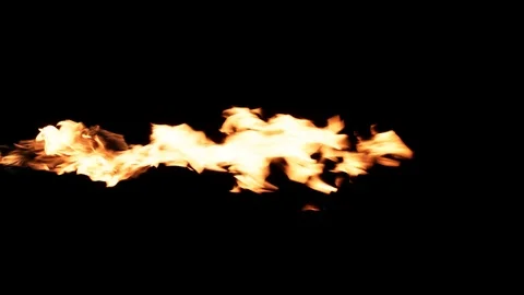 Slow motion flamethrower on black background Stock Footage 111559724