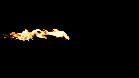 Slow motion flamethrower on black background Stock Footage 111559758