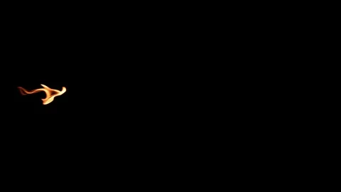 Slow motion flamethrower on black background Stock Footage 111559766