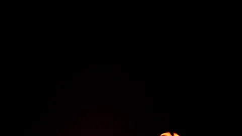 Slow motion flamethrower on black background Stock Footage 111561042