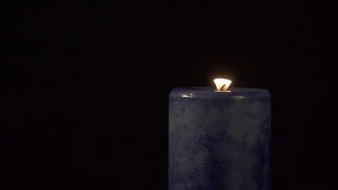 Slow Motion Flickering Candle 2 Stock Footage 77151099