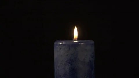 Slow Motion Flickering Candle Stock Footage 77150049