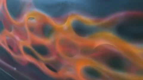 Slow motion flight of camera along the side surface of vehicle, painted in Stock Footage 274667008