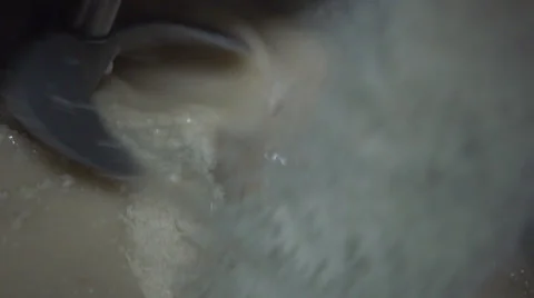 Slow Motion Flour Being Mixed Into Water HD Video Stock Footage 25940815