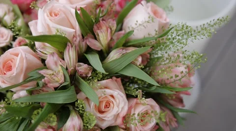 Slow motion flowers on wedding Stock Footage 41148137