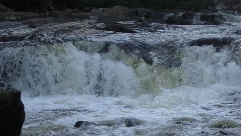Slow motion flowing river Video stock 92225252