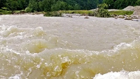 Slow motion of flowing river Stock Footage 103410797