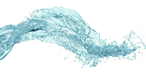 Slow motion flowing water with mate Stock Footage