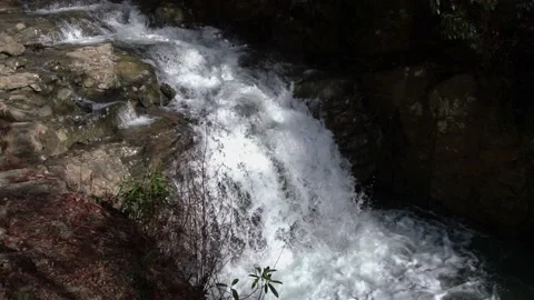 Slow Motion Flowing Waterfall Video stock 168034472