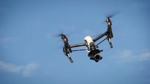 Slow motion of flying drone with 200fps Stock Footage 90131800