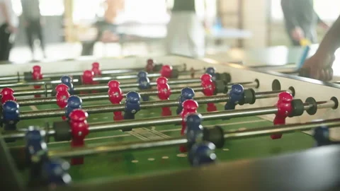 Slow motion foosball table game Stock Footage 237275726