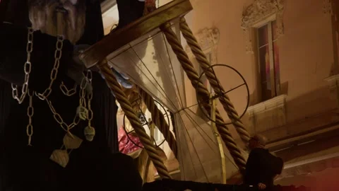 Slow Motion footage of Carnival Float at Cento Carnevale d'Europa 2026 Stock Footage 329178930