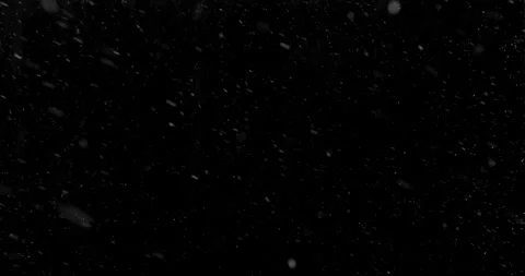 Slow Motion Footage of Falling Realistic Snow Captured on a Black Background Stock Footage 327209663
