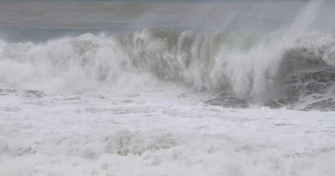 Slow Motion Footage of Ocean Waves Stock Footage 332346584