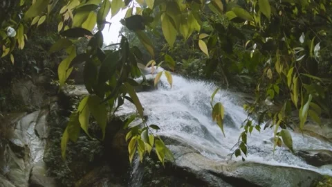 Slow motion footage of a waterfall Video stock 159858984