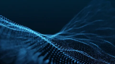 Slow Motion Formation of Particles Seamless Looping Motion Background Blue V1 Stock Footage 70770774