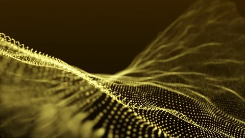 Slow Motion Formation of Particles Seamless Looping Motion Background Gold V1 Stock Footage 70776872