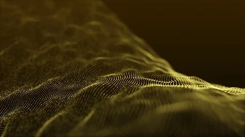 Slow Motion Formation of Particles Seamless Looping Motion Background Gold V2 Stock Footage 70783362