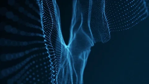 Slow Motion Formation of Particles Seamless Looping Motion Background Blue V5 Stock Footage 70791400