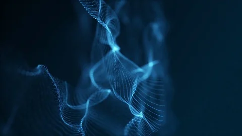 Slow Motion Formation of Particles Seamless Looping Motion Background Blue V6 Vidéo 70800558