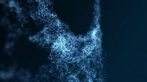 Slow Motion Formation of Particles Seamless Looping Motion Background Blue V7 Stock Footage 70847532