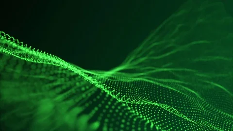 Slow Motion Formation of Particles Seamless Looping Motion Background Green V1 Stock-Footage 70847587