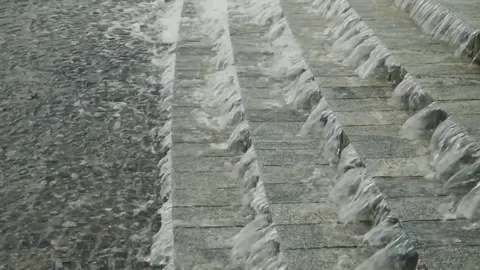 Slow motion Fountain close up. Stock Footage 82704357