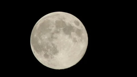 Slow Motion of the Full Moon Stock Footage 327610974