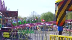 Extreme drop ride at Gyro drop ride at L, Stock Video
