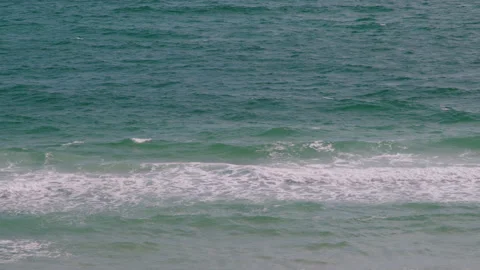 Slow Motion of Gentle Waves of Gulf of Mexico off Florida Coast Stock Footage 133014567