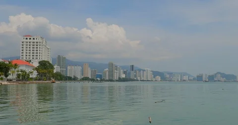 Slow motion gimbal through the quant streets of Georgetown in Penang, Malaysia. Stock Footage 115064735