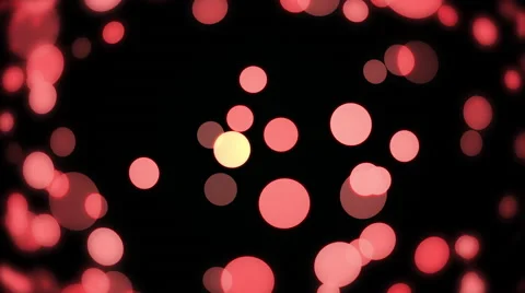 Slow motion of glowing bokeh flying on black background Stock Footage 68378285